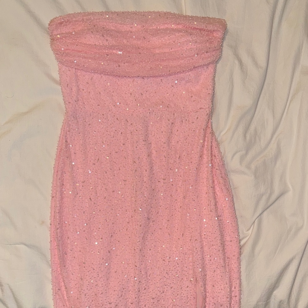 Windsor Sparkling Pink Strapless Dress